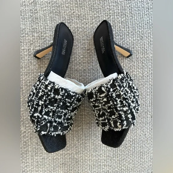 Michael Kors Tessa Frayed Denim Mule Sandals – Size 8.5 brand new - Picture 11 of 13